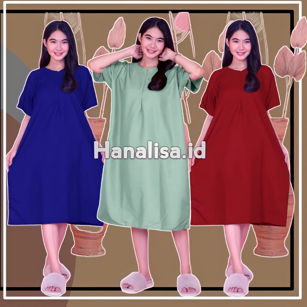BAJU DASTER BALI POLOS BUSUI RESLETING DEPAN MIDI PIYAMA REMAJA WANITA BUMIL MOTIF BUNGA MODEL KOREA