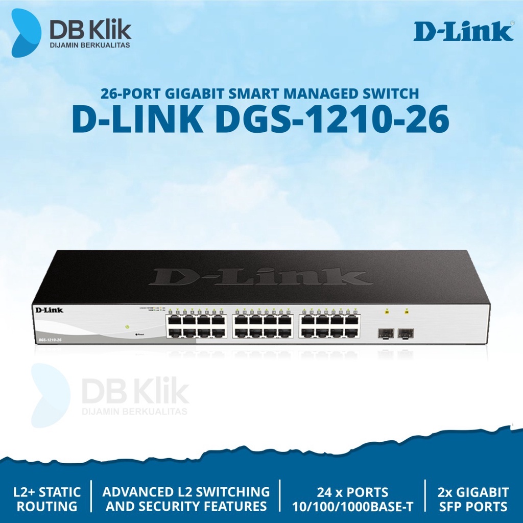 Switch D-Link DGS-1210-26 26Port Gigabit Managed- HUB DLink DGS1210 26