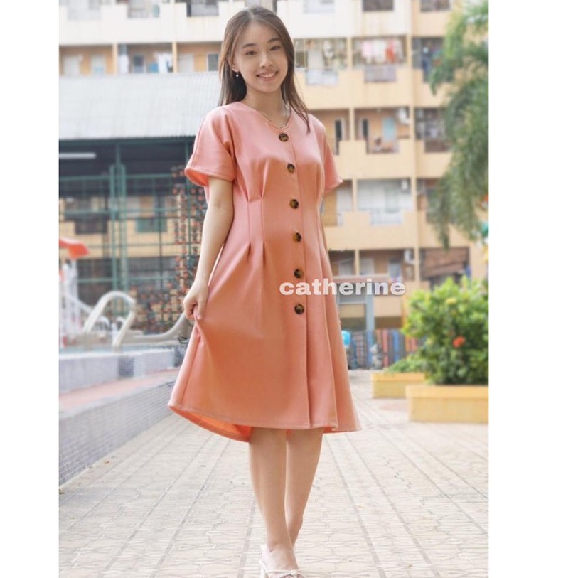 CATHERINE - MILKY DRESS/DRESS SCUBA/DRESS WANITA/DRESS NATAL