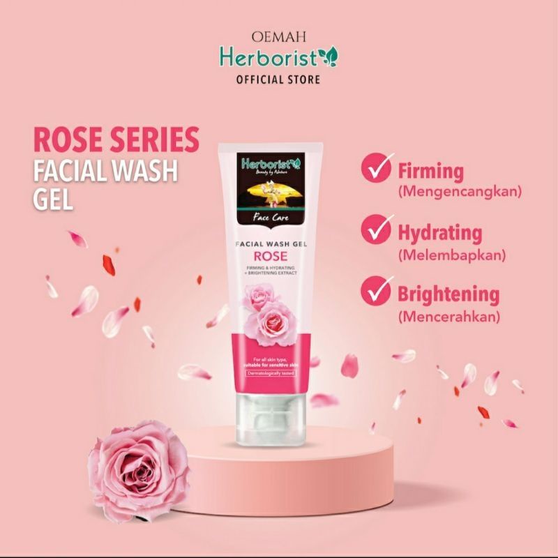 Herborist Rose Water 100ml/air mawar herborist/Milk Cleanser/Facial Wash/Sleeping Mask