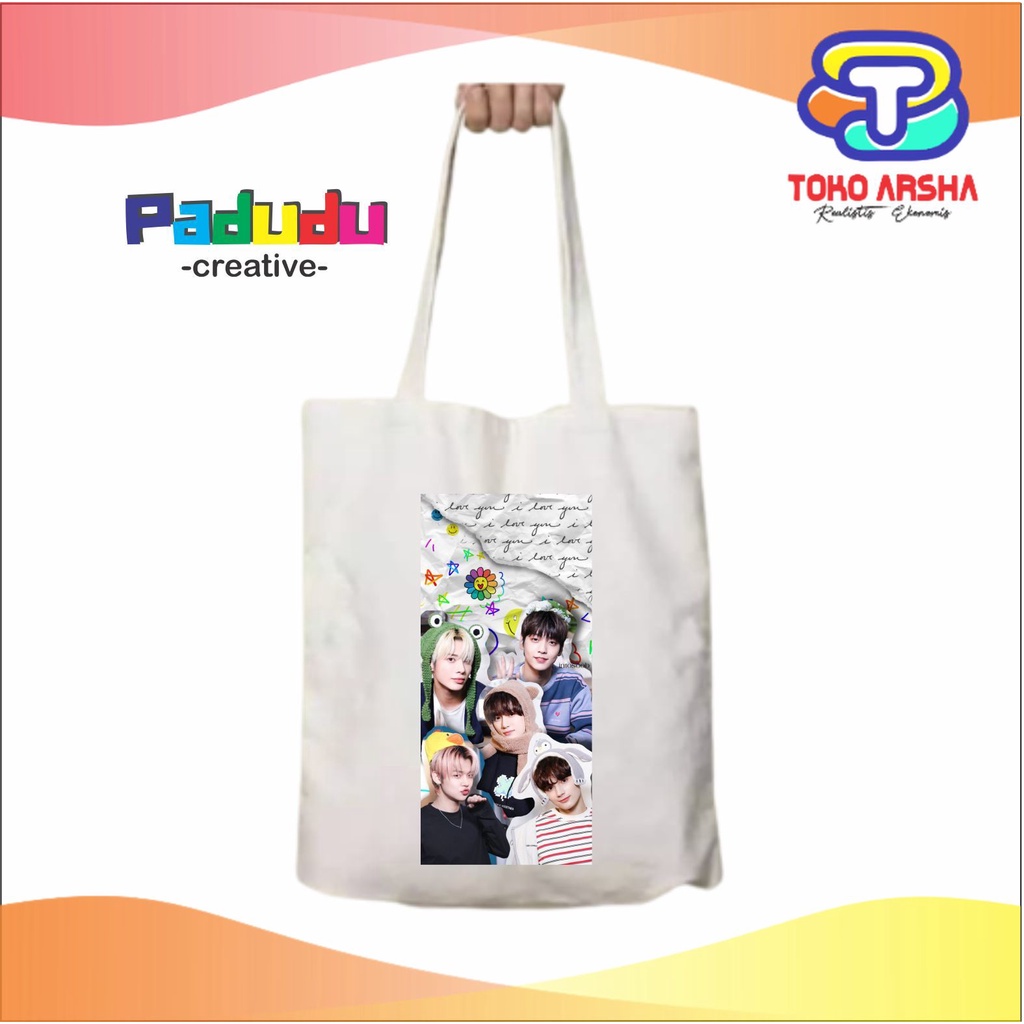 Totebag Vintage Resleting txt grup Aesthetic Tas Wanita Toko_Arsha