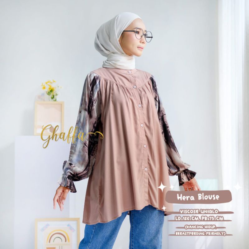 Blouse motif wanita / Hera blouse by ghaffa the label / Blouse rayon viscose