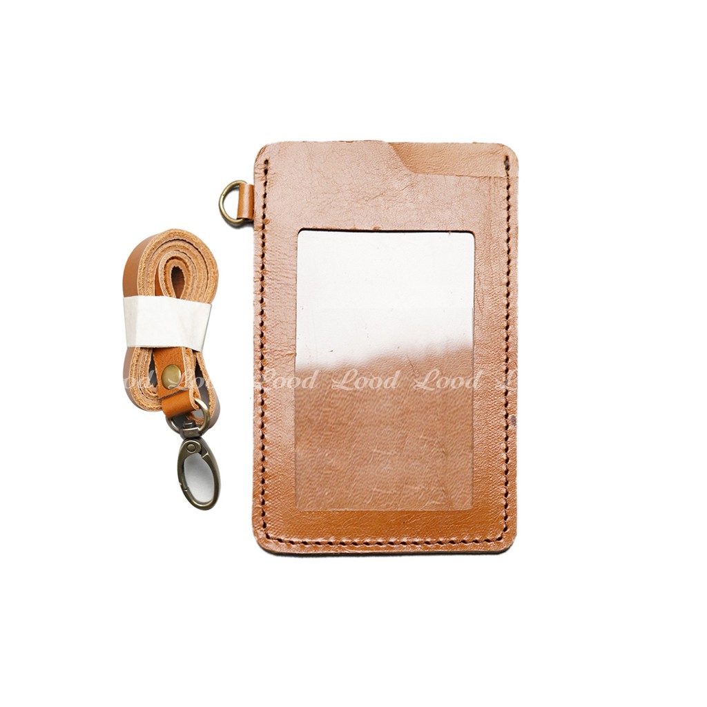 ID CARD FILO HOLDER KULIT ASLI NAME TAG - GRATIS UKIR NAMA DAN LOGO