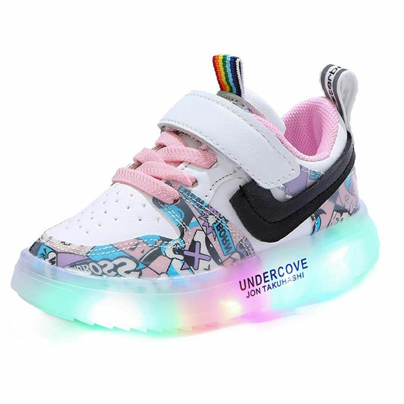 Juragan Junior [COD] Sepatu TAKUHA Lampu LED Anak Laki-Laki Dan Perempuan Import Size 21-30