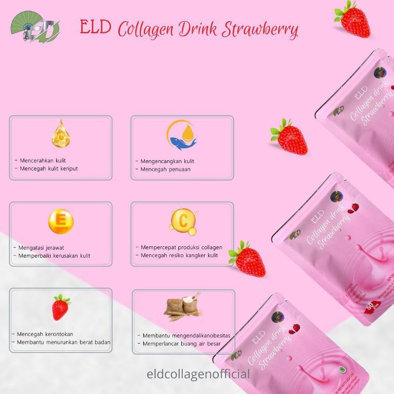 Eld Collagen Drink / Minuman Serbuk Kesehatan Kecantikan Collagen Drink UBC