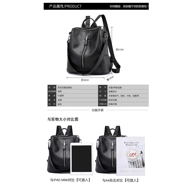 BACKPACK MULTIFUNGSI TAS RANSEL WANITA SOPHIE Grosir  BACKPACK BESAR BAG IMPOR  SHOULDER BAG  192