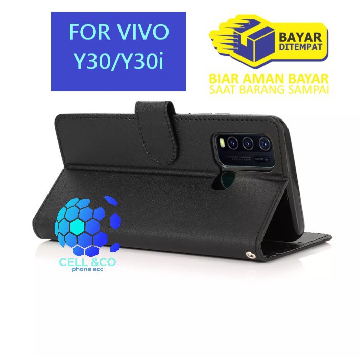 Flip cover VIVO Y30 Y30i Flip case buka tutup kesing hp casing flip case leather wallet