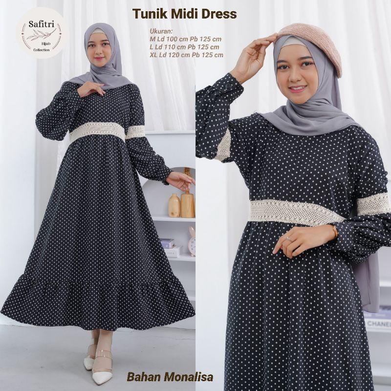 Tunik Midi Dress BY ORI SAFITRI/Tunik Rayon