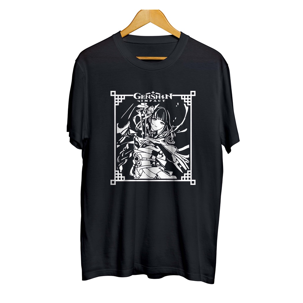 Kaos distro japan game RAIDEN SHOGUN inazuma - GENSHIN IMPACT material cotton fleece