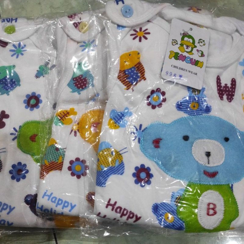 PENGUIN Hansop romper jumpsuit terusan baju setelan kaos anak bayi