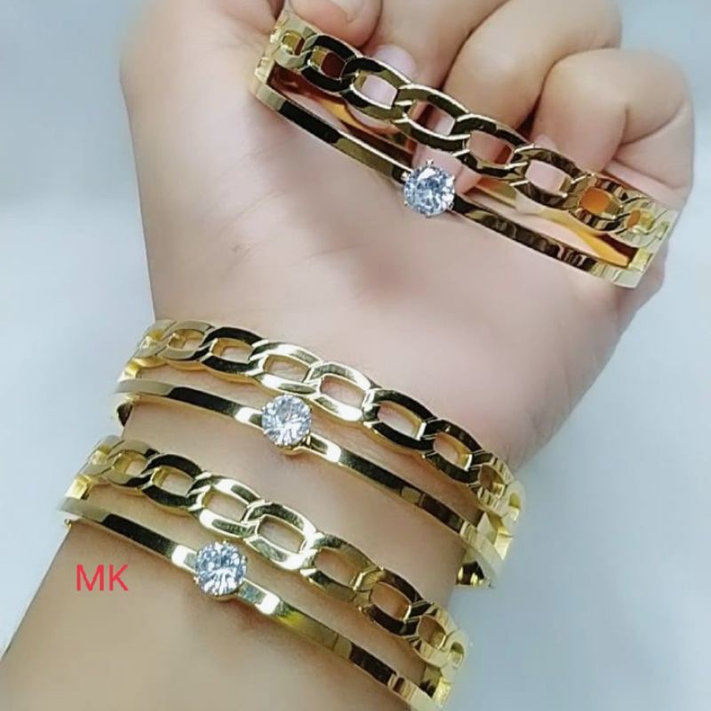 gelang titanium cantik. rodhium. xuping medan sumbayak