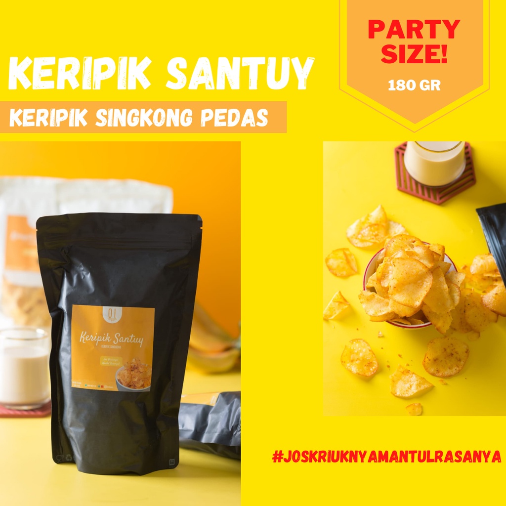 

Keripik Singkong pedas 180 gr / Keripik Santuy Oichipsee