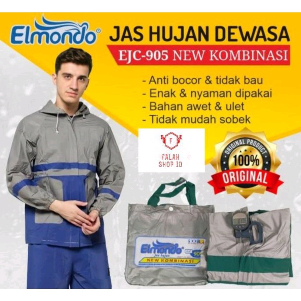 Jas Hujan Elmondo 905 Mantel motor Jas kombinasi 2 warna