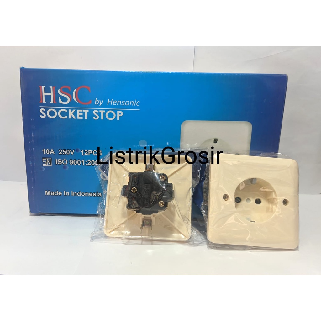 HSC IB Stop Kontak Arde Inbow Tanam By Hensonic HSC Cream 805