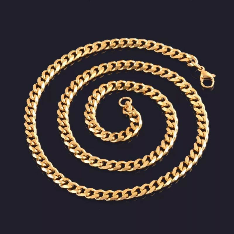 kalung rantai gold titanium model rantai besar pria dan wanita