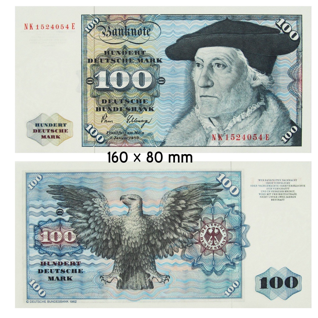 Uang Kuno 100 Mark Jerman Tahun 1960-1980 souvenir replika repro