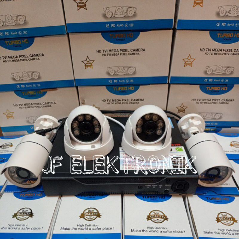 Paket Cctv 4ch  Ahd 5mp 1080p 4 kamera Komplit Tinggal Pasang