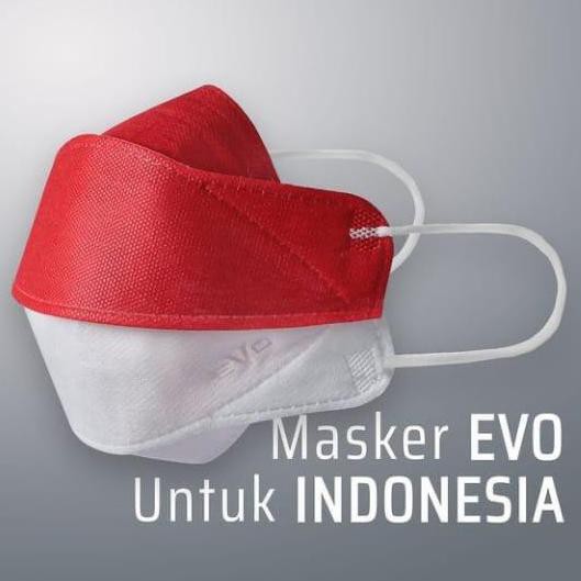 Pasti Ready Masker Evo Plusmed Merah Putih Masker Medis 1Box Isi 20Pcs - 1 Box Masker Kesehatan