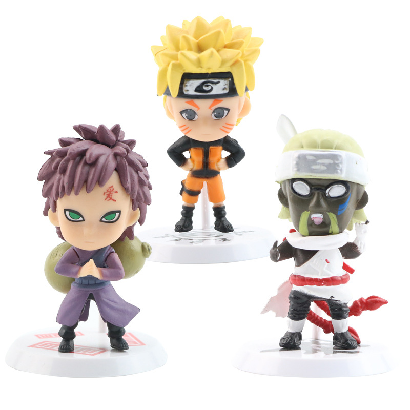 6pcs 12pcs/set Anime Naruto Action Figure Naruto Kakashi Minato Sasuke Model Lebah Mainan PVC