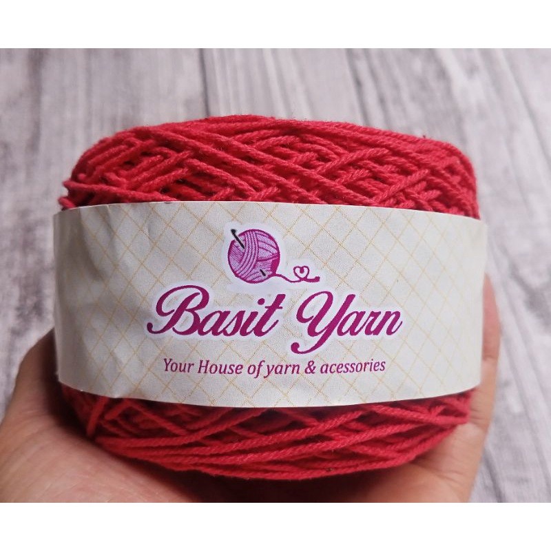 Benang Rajut Katun Rami Merah Maroon BasitYarn