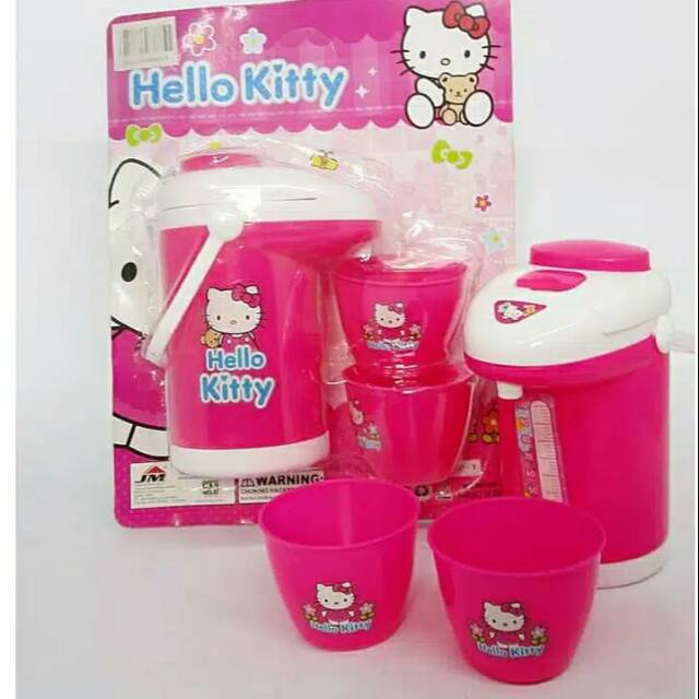 Mainan Termos Hello Kitty Mainan Masakan Anak Termos Set gelas Hello Kitty