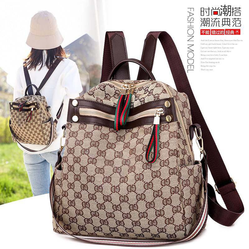 TAS RANSEL BACKPACK GC MULTIFUNGSI FASHION WANITA KOREA BRANDED 2023 2IN1