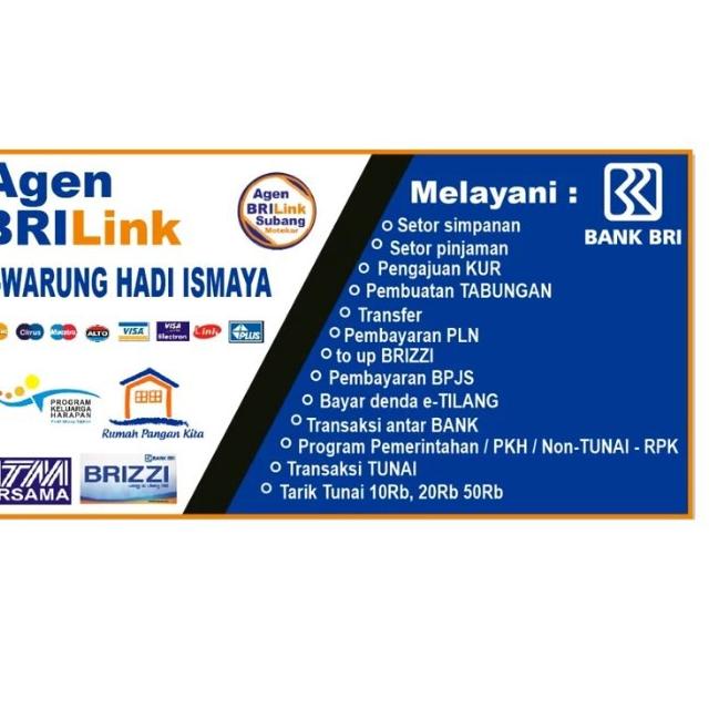 

[RoT ㊍] Spanduk Agen BRILink Bisa Custom Desain /Diskon harian