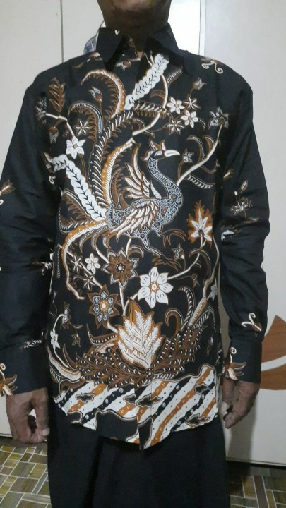 Cendrawasih Sogan Kemeja Batik Pria Slimfit Katun Primisima Full Furing