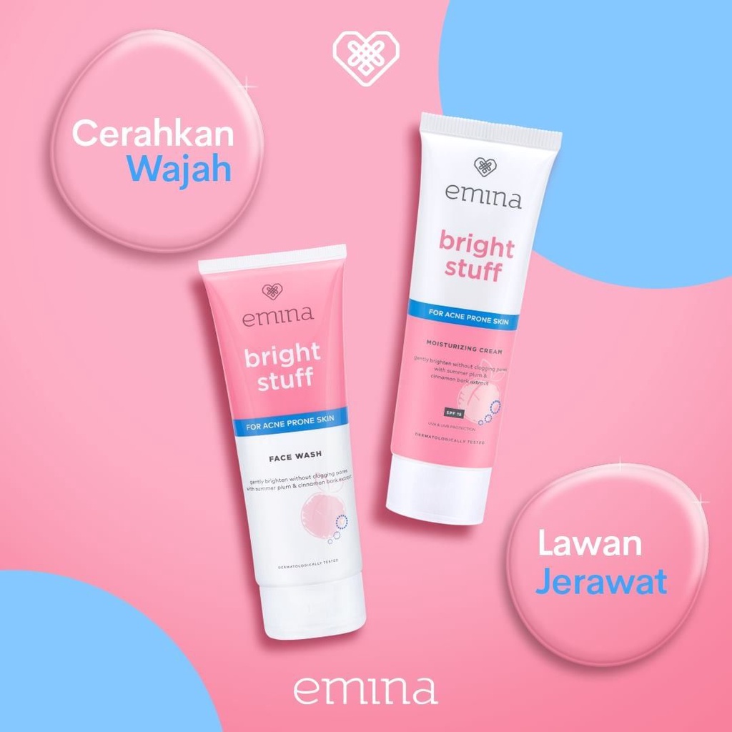 `ღ´ PHINKL `ღ´ ╰☆☆ 𝔢мιℕά ☆☆╮ Emina Acne Prone Face Wash jerawat kecil meradang