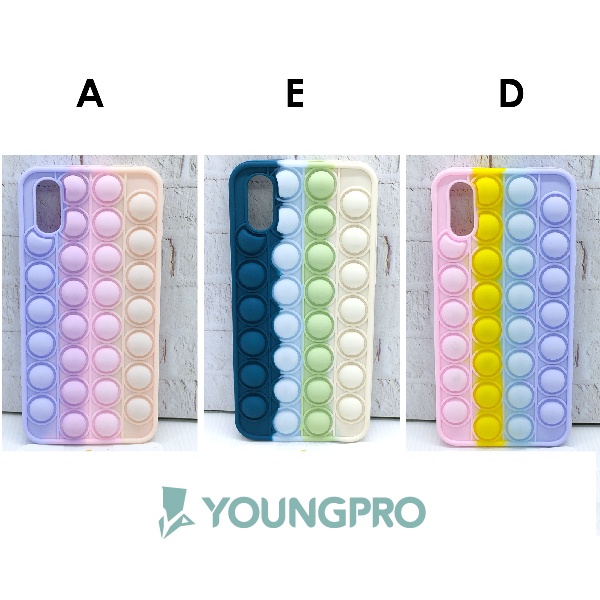 SILICONE CASE POP IT SAMSUNG FOR A03 CORE A03 - CASE PENGHILANG STRESS PUSH IT BUBBLE CASE RAINBOW