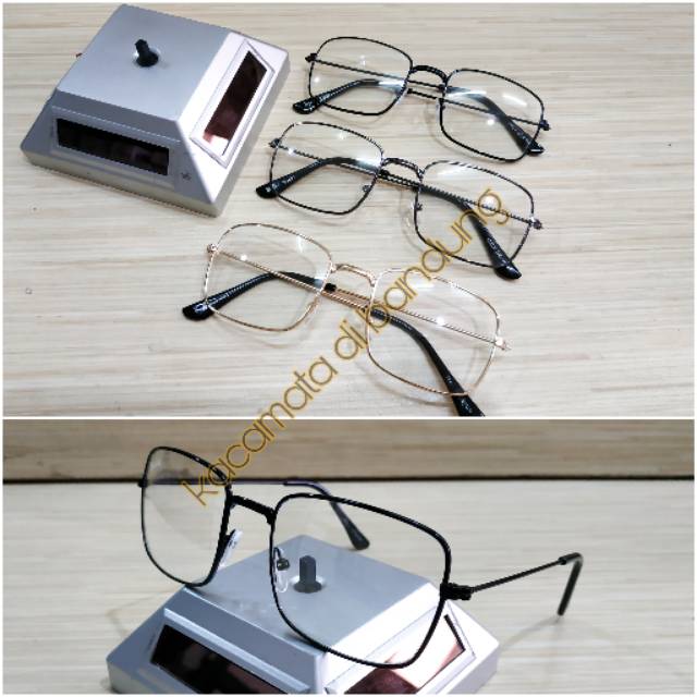 kacamata frame kotak besi ringan