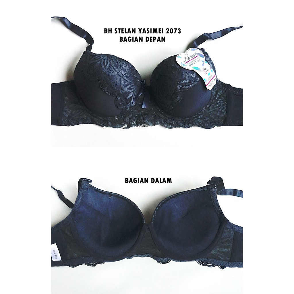 STELAN 2111 2073 (BH uk 36-42 + Celana Dalam) Brukat / STELAN BH Kawat / Bra Busa Tebal