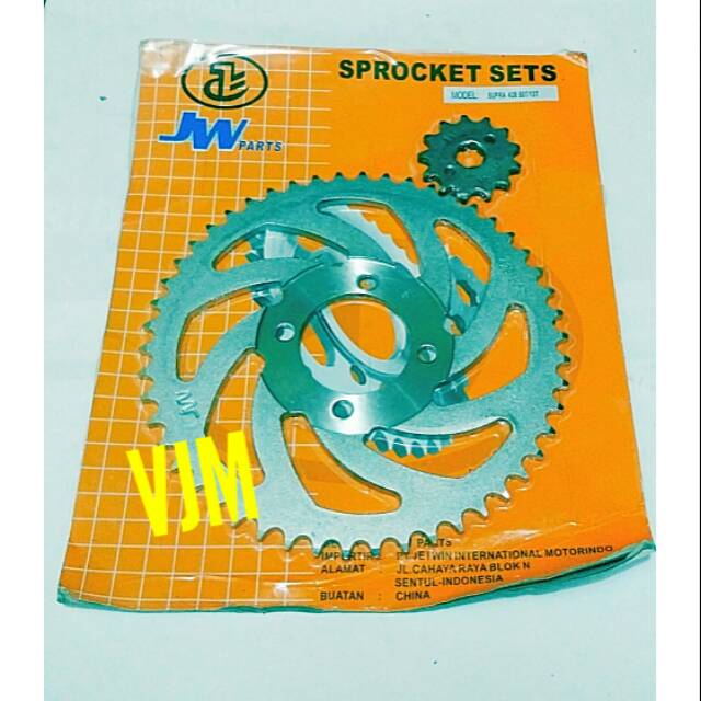 MURAH GEAR SET GIR PAKET DEPAN DAN BELAKANG GRAND SUPRA X SUPRA FIT LAMA PRIMA HONDA WIN 50T - 13T