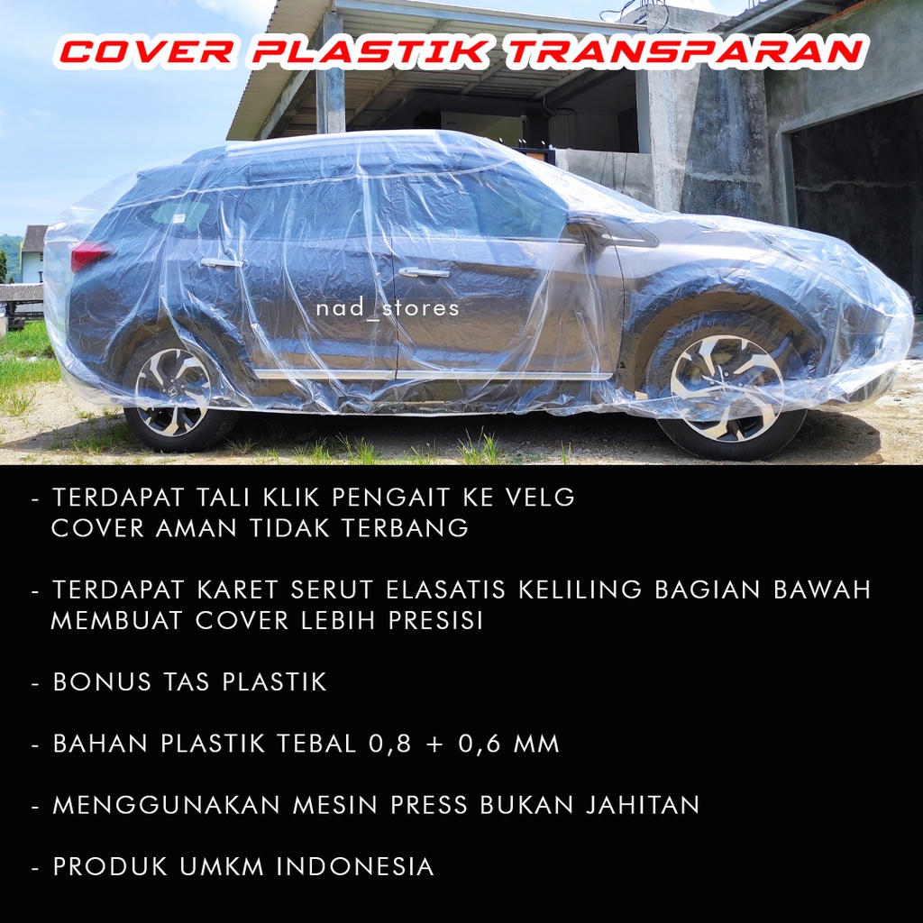 Sarung Mobil Sx 4 Plastik Body Cover Mobil sx4 sx-4 Transparan Bening