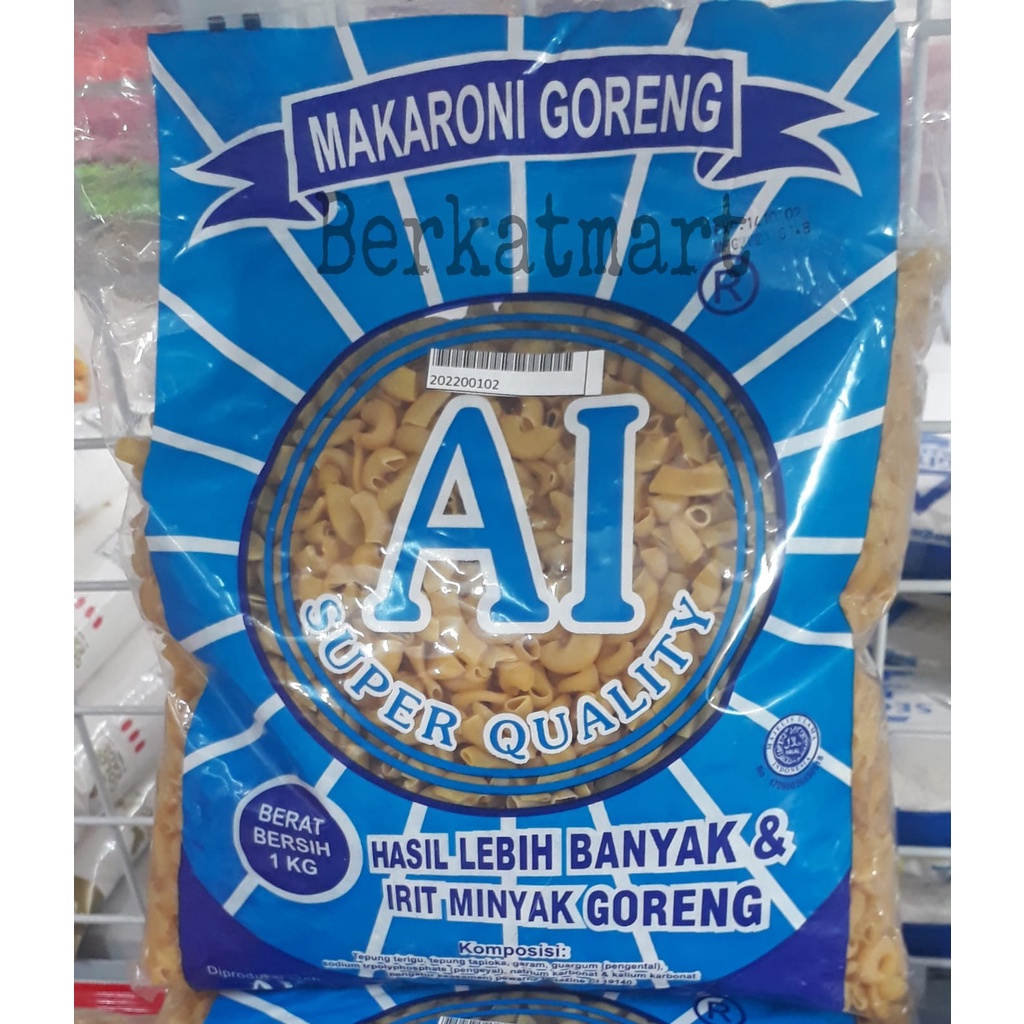 

A1 BIRU Murah Makaroni Goreng Bantet kemasan 1 kg