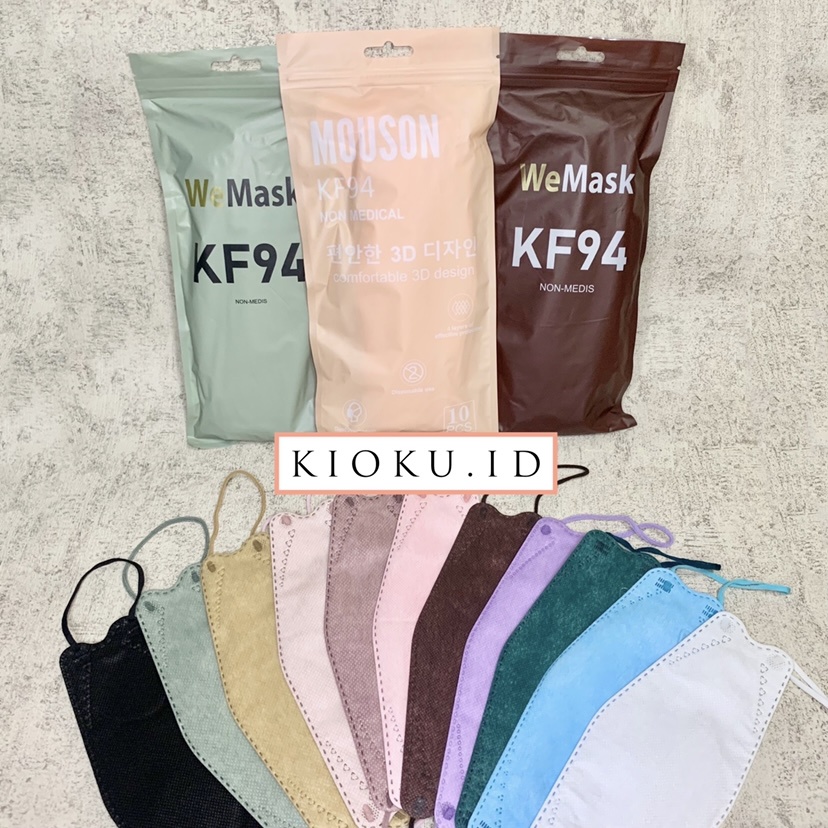 MASKER KF94 WARNA WARNI / MASKER EVO / MASKER HITAM 4 ply KOREA / KF94