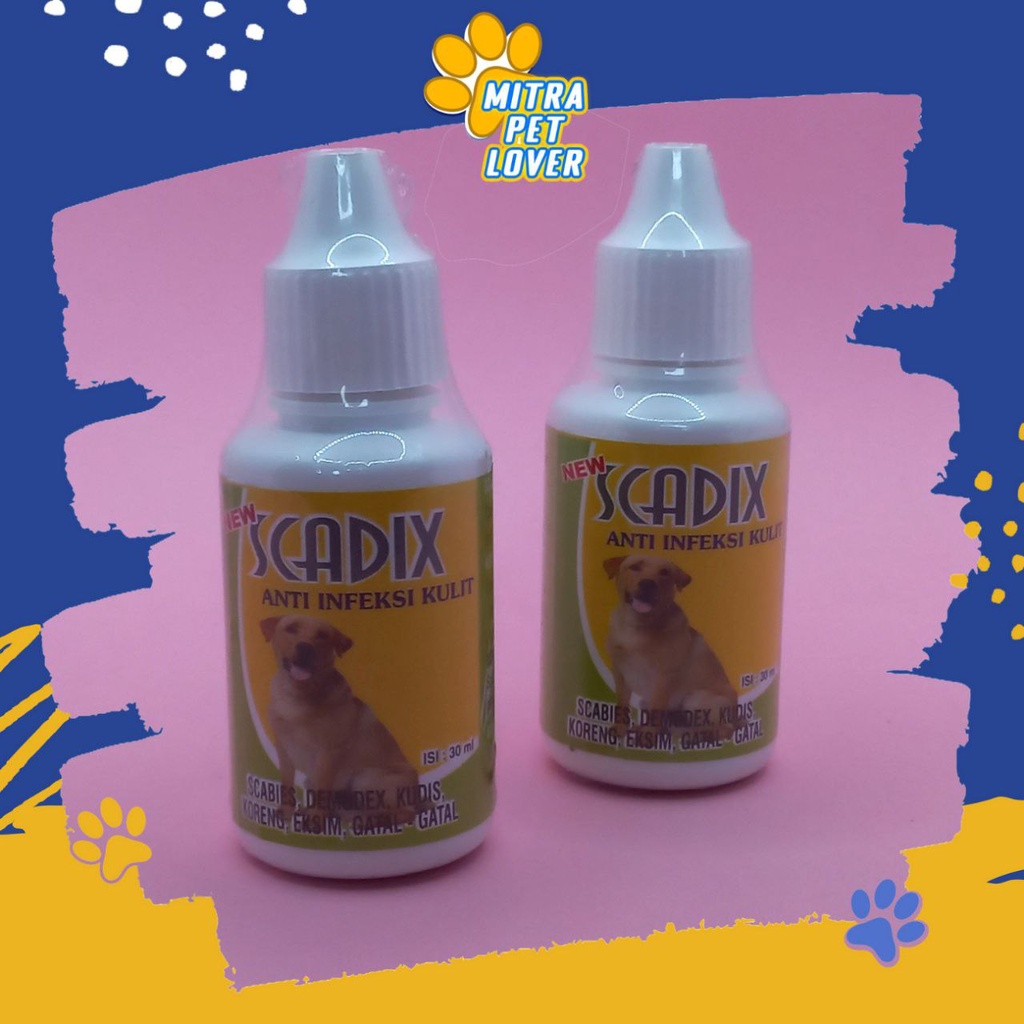 OBAT INFEKSI ANJING - SCADIX DOG DROP 30ML ORIGINAL - UNTUK SCABIES ANJING DOGGIE PUPPY KUDIS KURAP KORENG BOROK ANTI GATAL DEMODEX PET ANIMAL HEALTHCARE AND VETERINARY TAMASINDO OBAT KESEHATAN DAN VITAMIN TERNAK HEWAN BINATANG PELIHARAAN MITRAPETLOVER