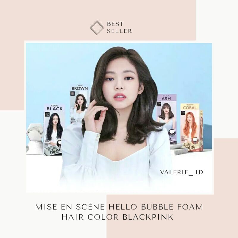 BLACKPINK - HELLO BUBBLE FOAM HAIR COLOR (cat/pewarna rambut/hair color) set lengkap from korea 100%