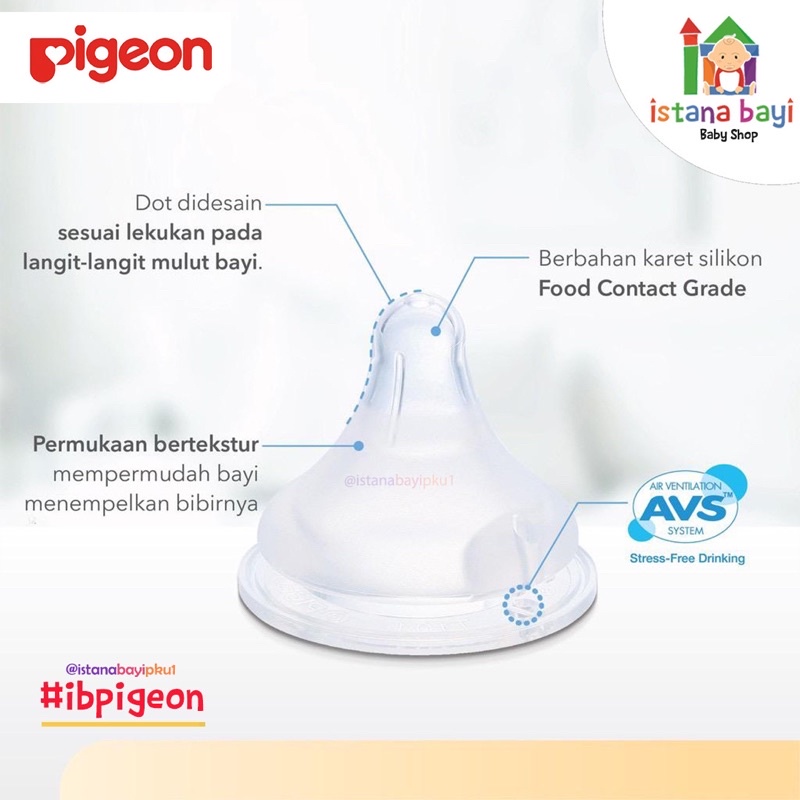 PIGEON Peristaltic Plus Nipple / Dot Bayi - Pigeon Dot