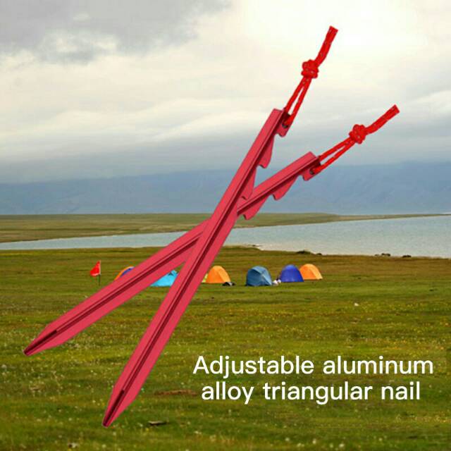 Pasak Aluminium adjustable aluminum Alloy triangle Y stake nail camping outdoor