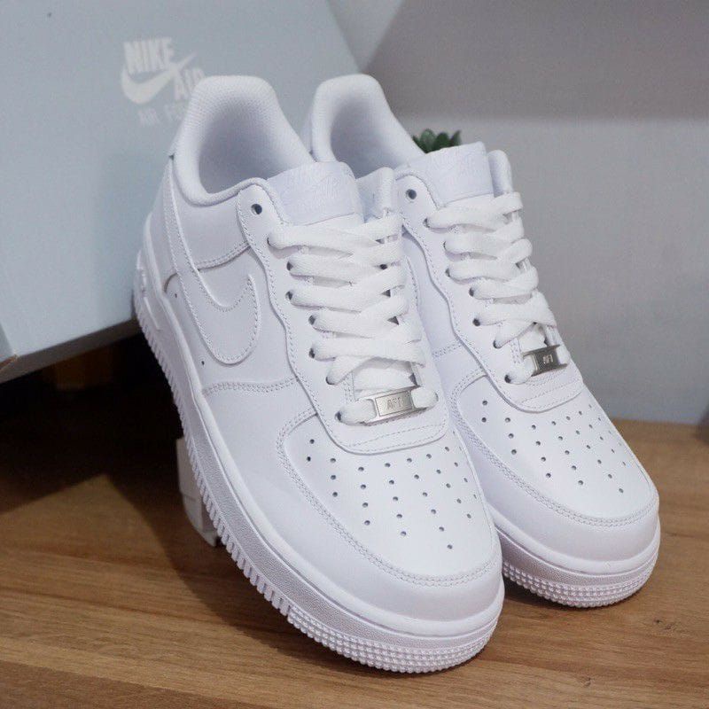 Sepatu • Air Force 1 Low Fullwhite Kualitas Premium-5