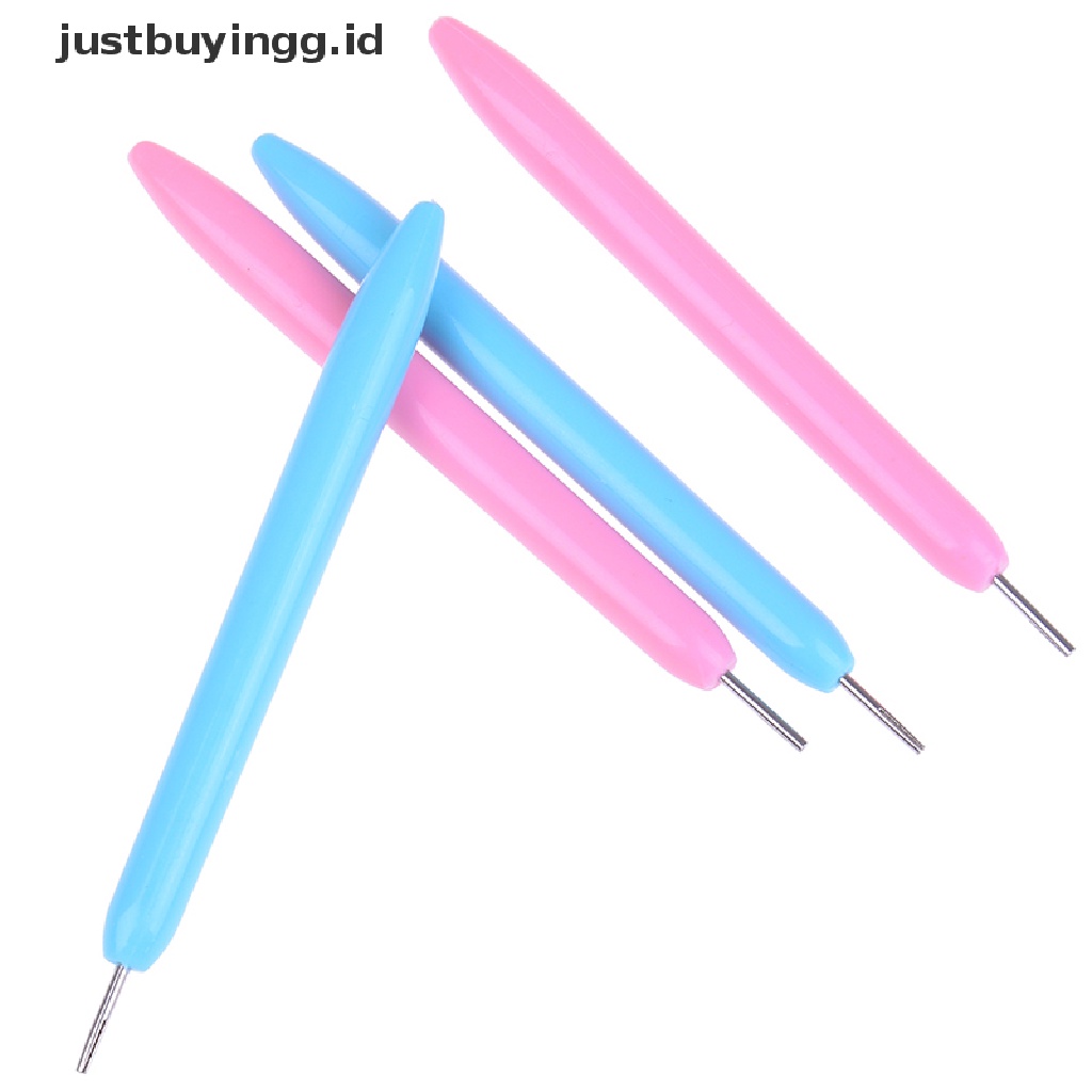 [justbuyingg.id] 2X Plastic slotted quilling paper tool craft origami paper quilling rolling pens ID