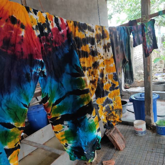 Hasil tie dye pewarna remasol, open sale soon