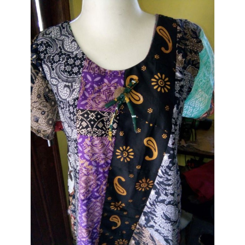 Daster perca. batik full katun kancing batok oblong murah(ilmi jaya)-2