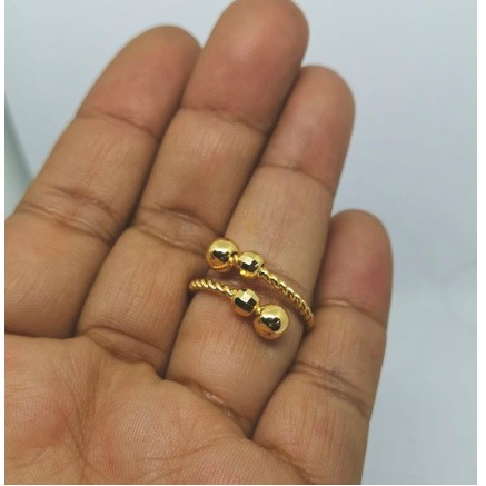 Cincin wanita //cincin spiral bisa di atur besar dan kecil//cincin lapis emas //perhiasan