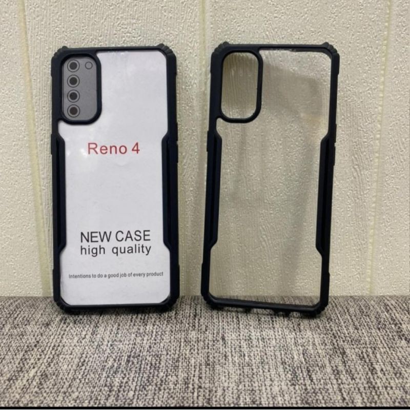 Softcase Clear Armor Bumper Transpant OPPO RENO 4 INDO NEW