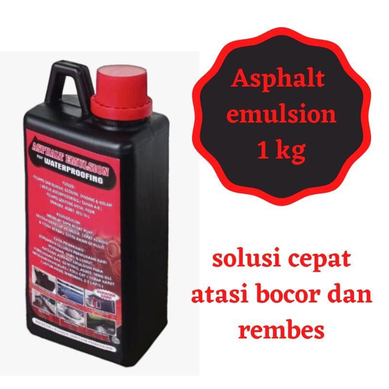 Aspal Cair Emulsion Cat pelapis anti bocor rembes untuk Kolam ikan, Dak cor, besi, Genteng asbes , t