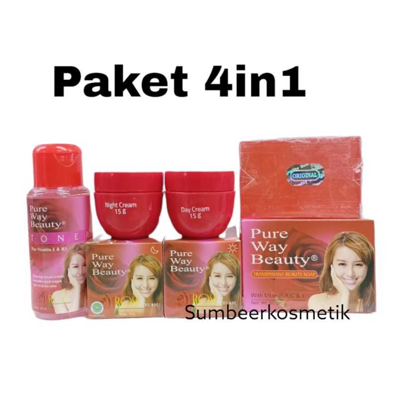 Paket Cream Rose Pure Way BPOM Original