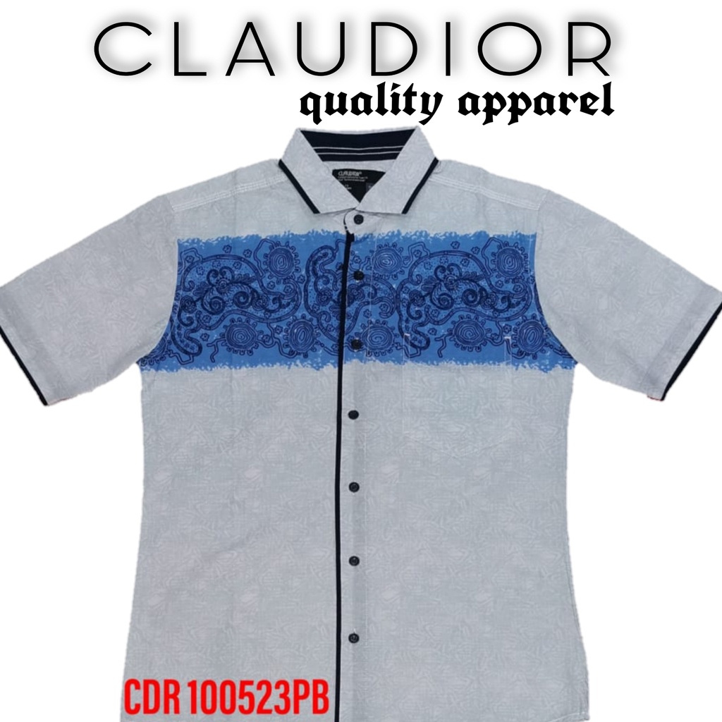 Kemeja Casual Pria Slim Fit Lengan Pendek Claudior 100523