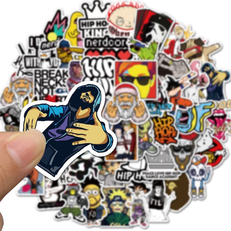 (5 Pcs) Stiker Hip Hop / Stiker Aesthetic Hip Hop / Stiker Estetik / Stiker Tempel